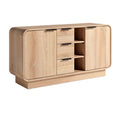 Moderne houten dressoir met opbergruimte en minimalistisch ontwerp