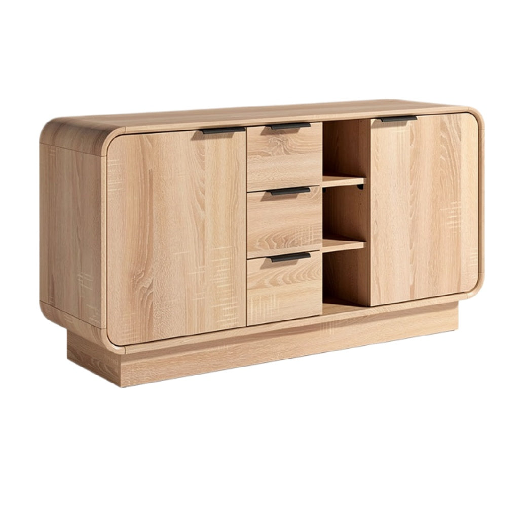 Moderne houten dressoir met opbergruimte en minimalistisch ontwerp