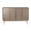 Technische Titel: "Moderne Kast met Geometrisch Design en metalen Handgrepen"