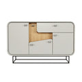 Moderne Dressoir met Houten Accenten en Minimalistisch Ontwerp
