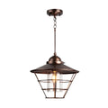"Industrieel Hanglamp met Bronzen Afwerking en Glas Luchtfilter"
