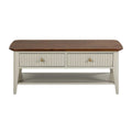 Houten Salontafel met Lade en Open Plank - Strak en Modern ontwerp